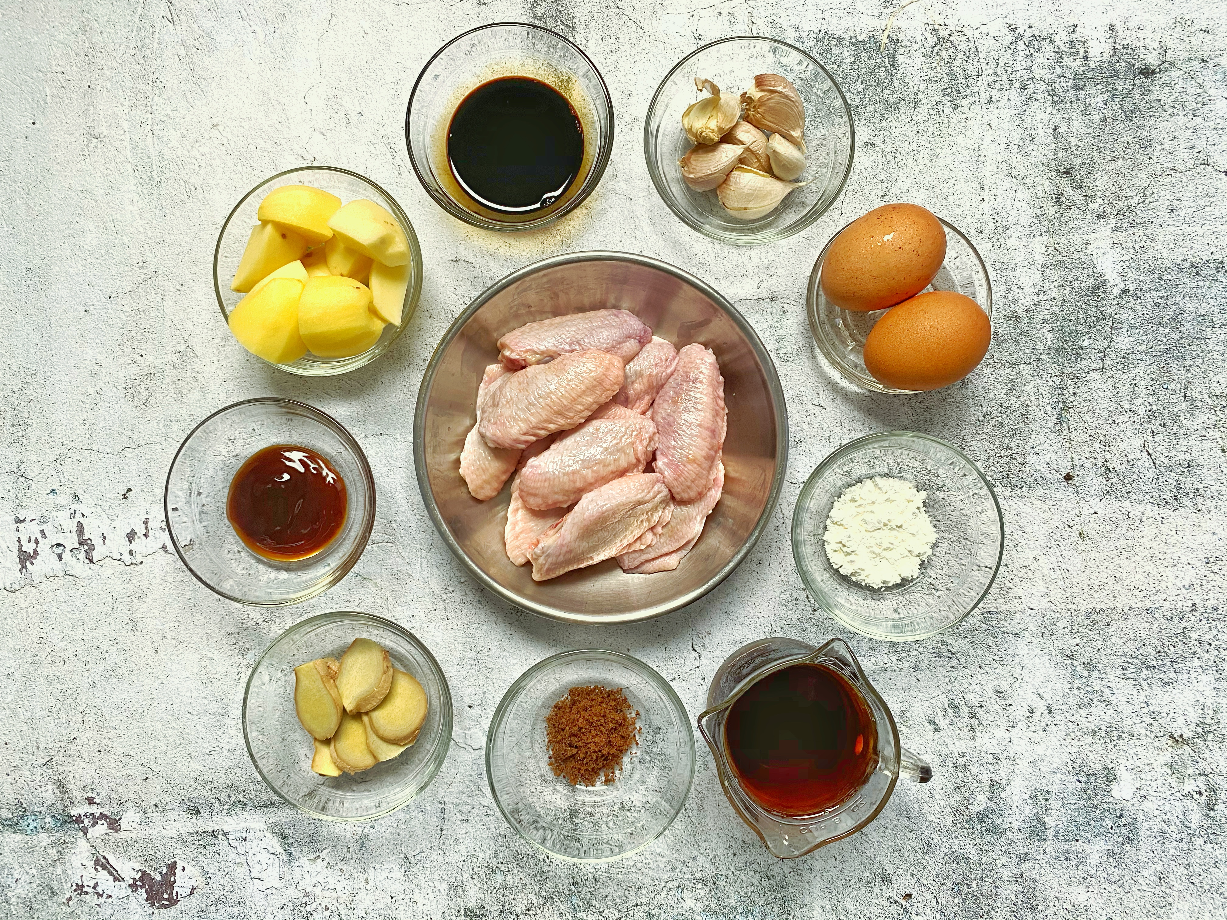 Braised Chicken Wings Ingredients